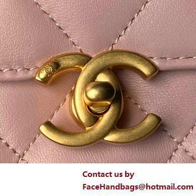 CHANEL Shiny Lambskin, Imitation Pearls  &  Gold-Tone Metal Mini Flap Bag AS4986 pink 2025